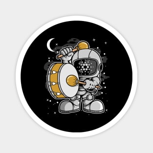 Astronaut Drummer Cardano ADA Coin To The Moon Crypto Token Cryptocurrency Blockchain Wallet Birthday Gift For Men Women Kids Magnet